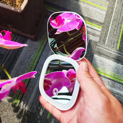 Foldable LED Pocket Makeup Mirror