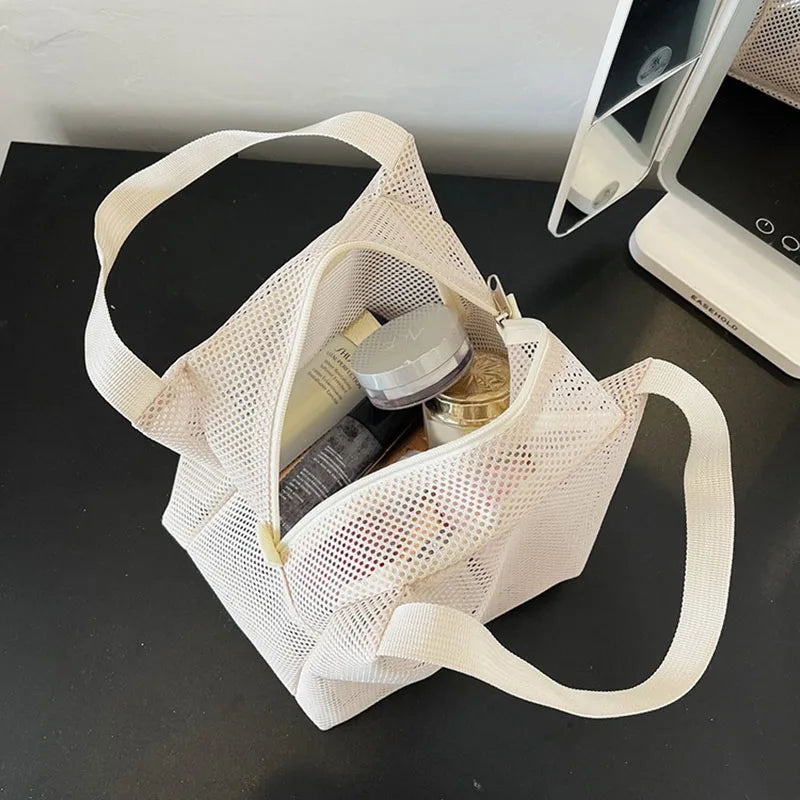 Large-Capacity Mesh Travel Makeup Bag