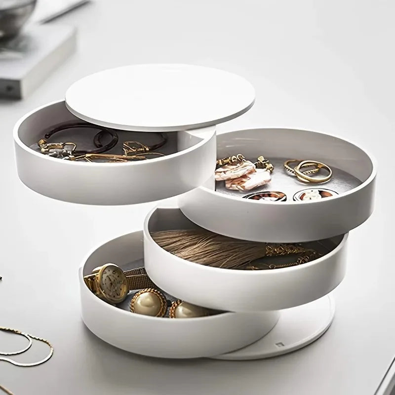 Rotating Multi-Layer Jewelry Organizer Box