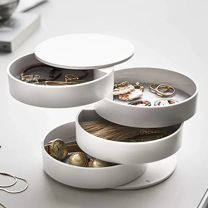 Rotating Multi-Layer Jewelry Organizer Box