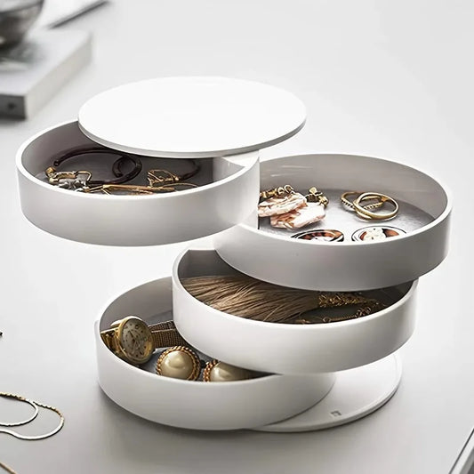 Rotating Multi-Layer Jewelry Organizer Box