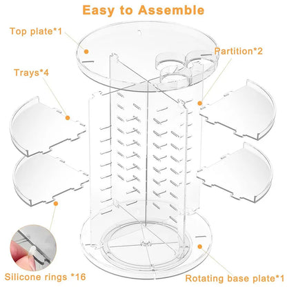 360° Rotating Makeup Organizer
