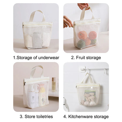 Portable Mesh Toiletry Makeup Bag