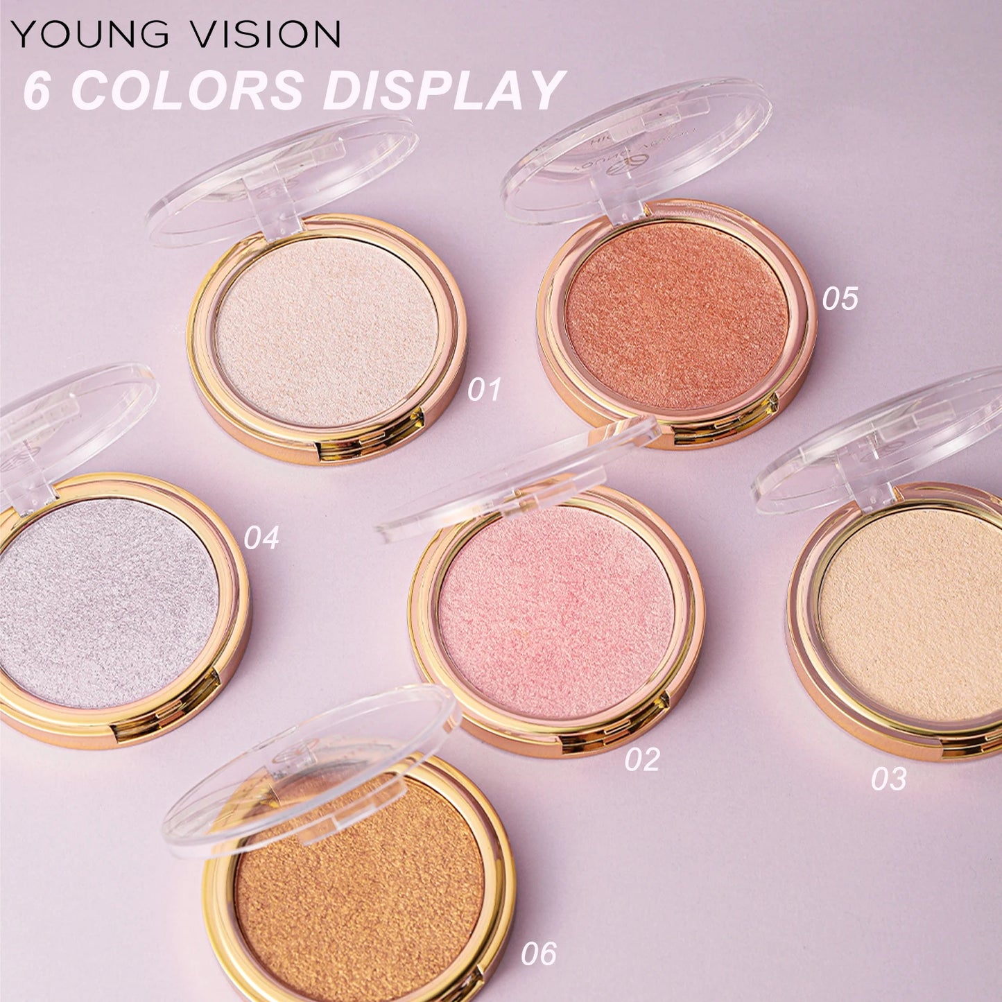 Polarized High-Gloss Highlighting Powder