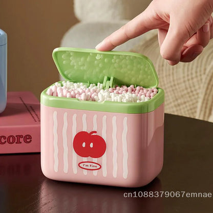 Clear Cotton Swab and Q-Tip Holder Dispenser