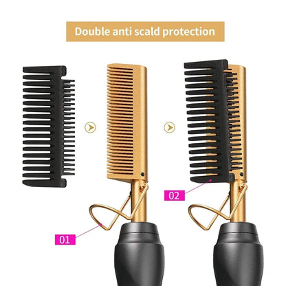 Portable Ceramic Hot Comb Straightener