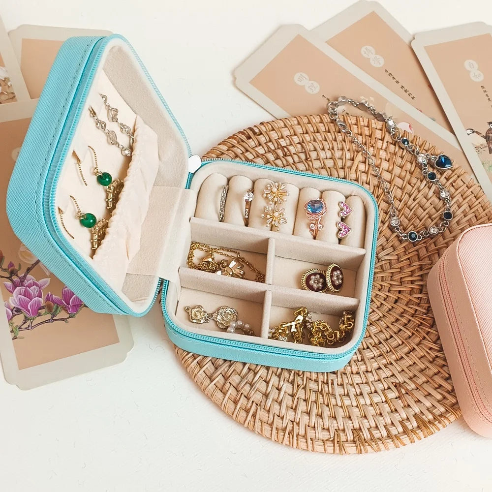 Mini PU Leather Jewelry Storage Box