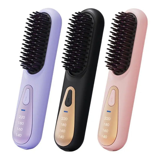 High-Heat Hair Straightening Brush Comb