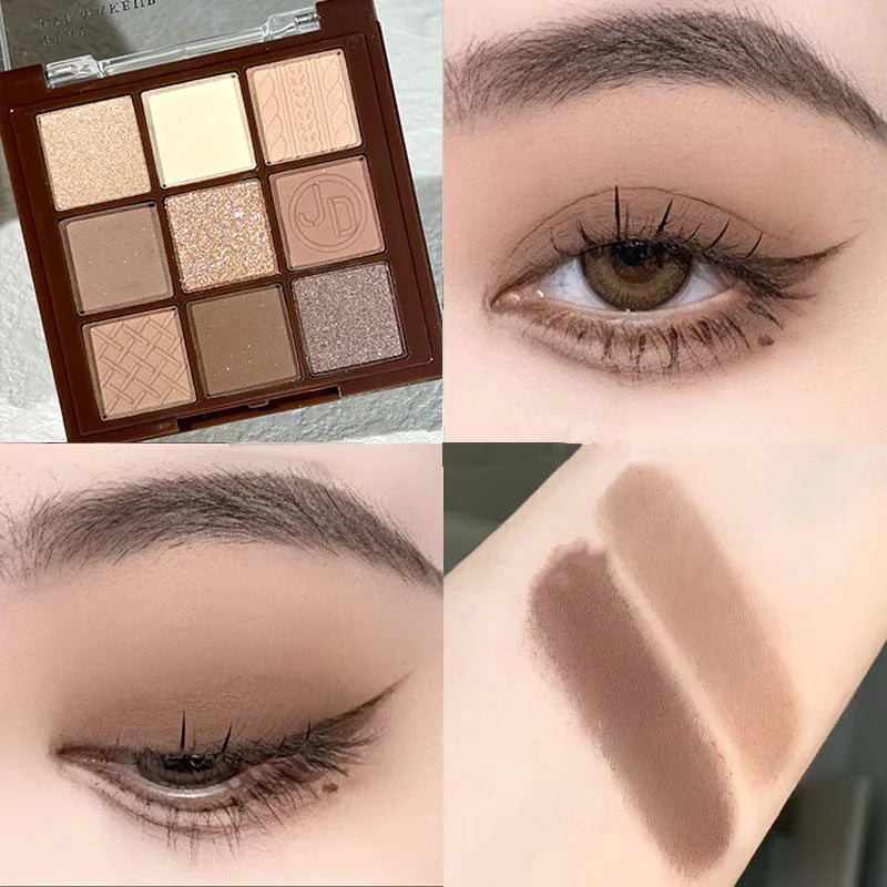 Nine-Color Chocolate Warm Brown Eyeshadow Palette