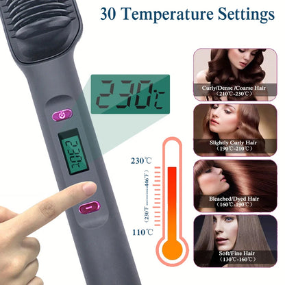 Electric Hot Comb Straightening Brush
