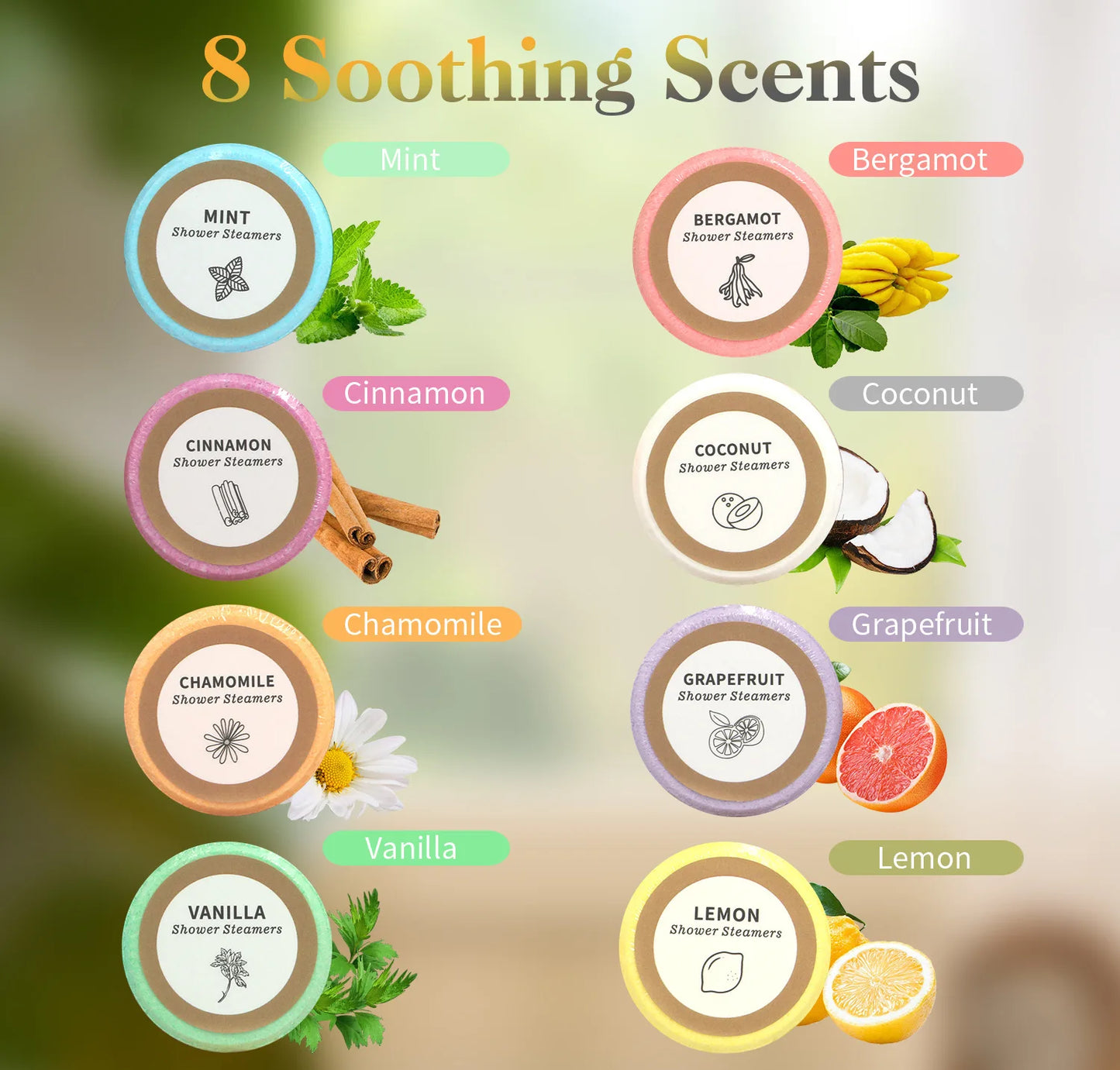 8-Piece Aromatherapy Bath Bomb Set