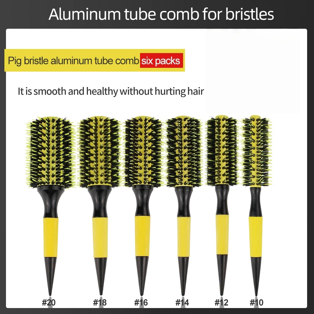 Volumizing Roller Brush with Boar Nylon Bristles