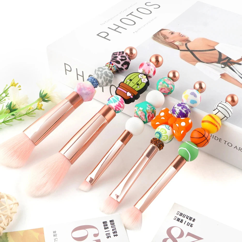 5-Piece Beadable Makeup Brush Set