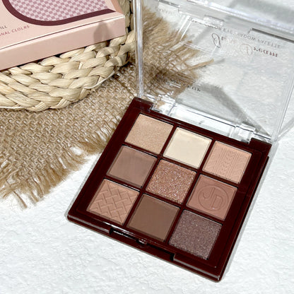 Nine-Color Chocolate Warm Brown Eyeshadow Palette