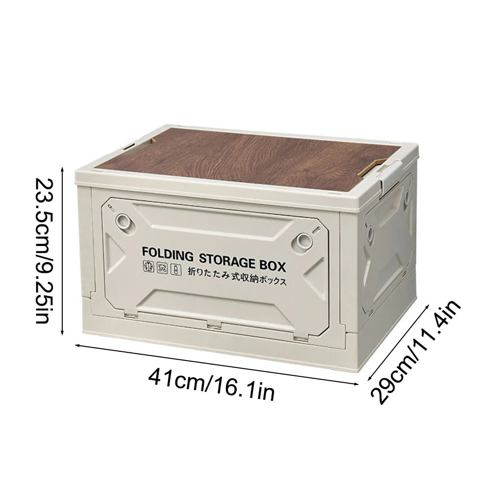 Dual-Purpose Folding Storage Box and Table