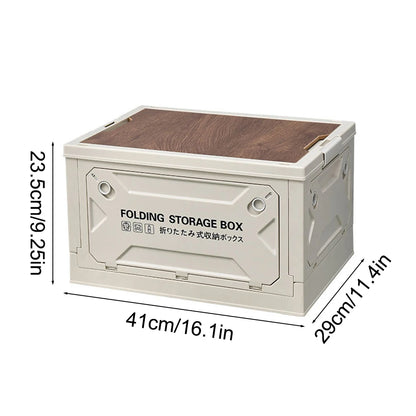 Dual-Purpose Folding Storage Box and Table