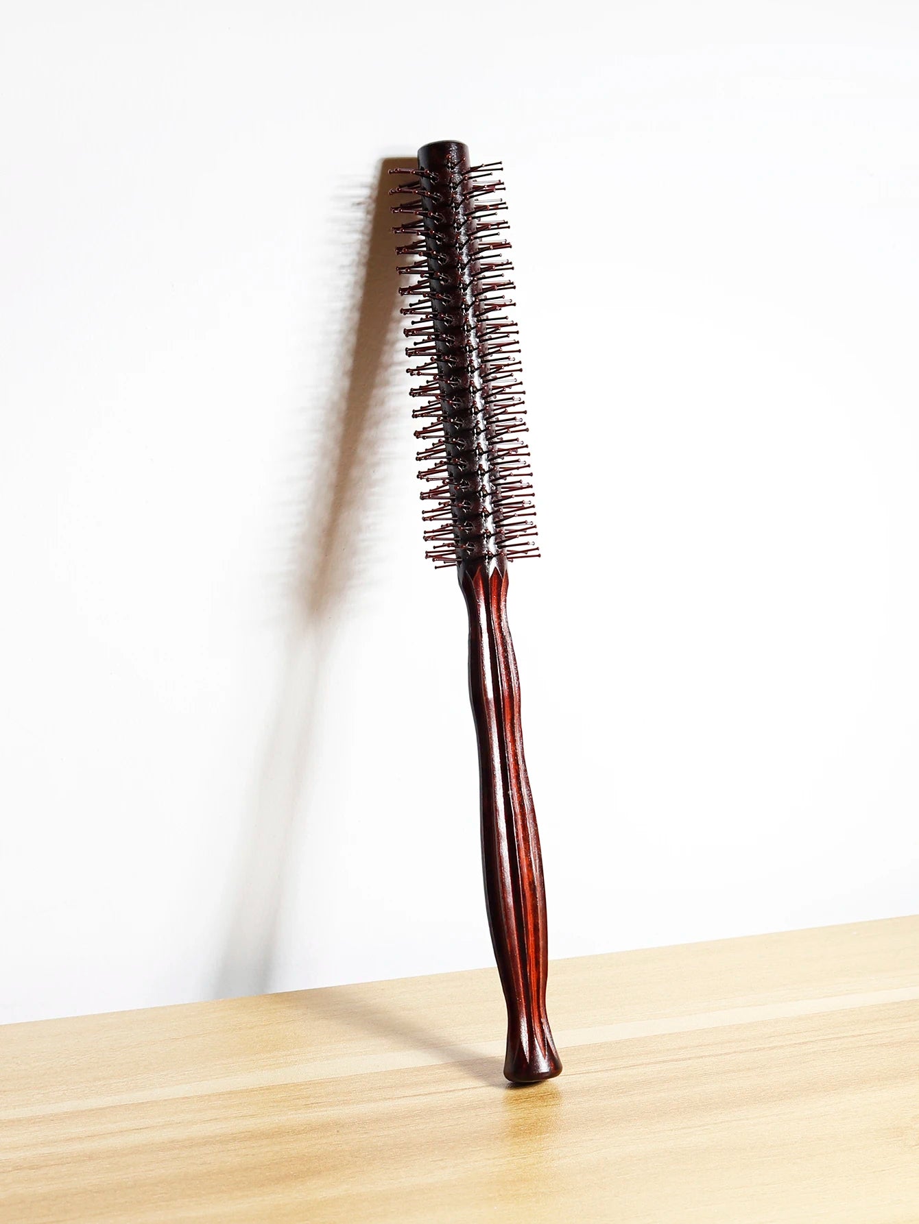 Wooden Anti-Static Diamond-Pattern Curling Comb