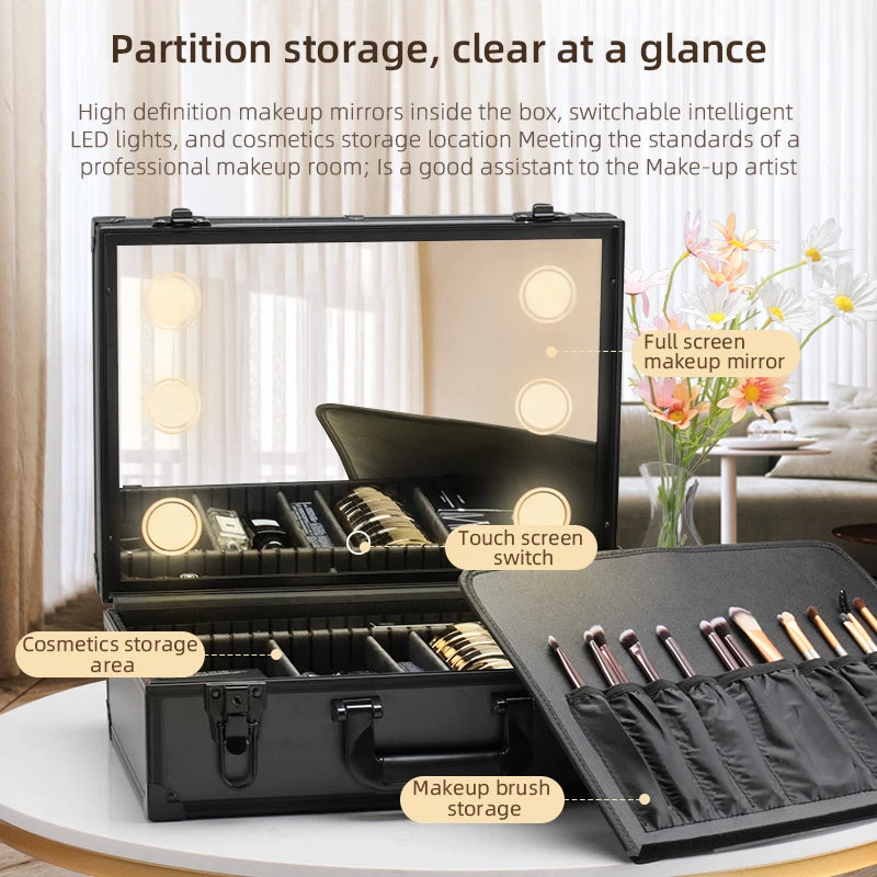 LED Lighted Makeup Travel Case