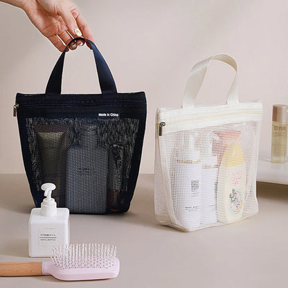 Portable Mesh Toiletry Makeup Bag