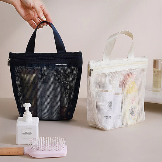 Portable Mesh Toiletry Makeup Bag