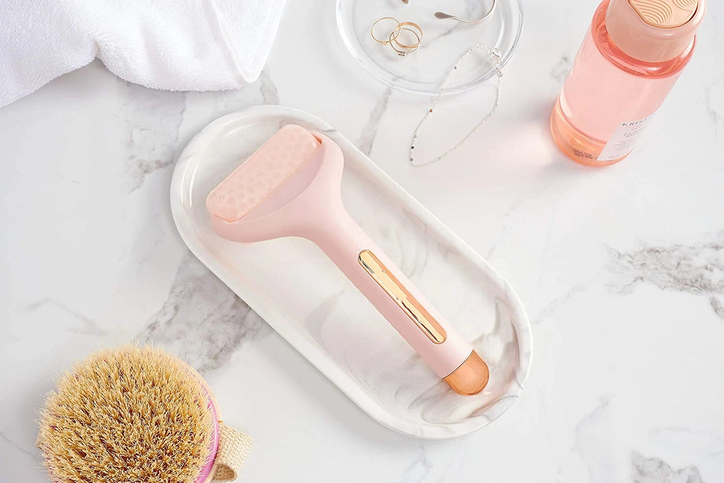 Pink Ice Roller Face Massager