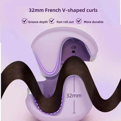 32mm Deep Wave Hair Curler with Adjustable Temperature