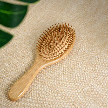 Premium Bamboo Hair Brush Set