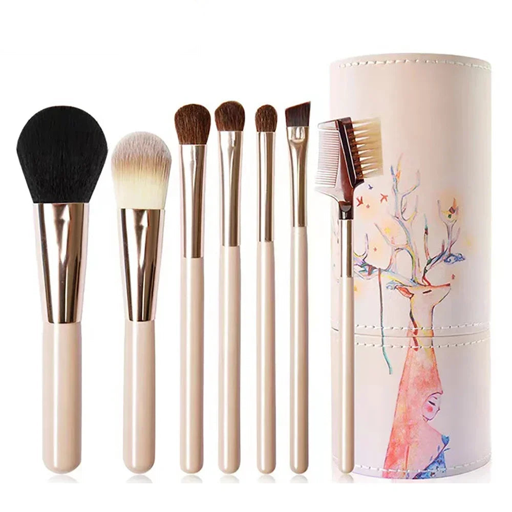 Professional Pink Makeup Brush Set