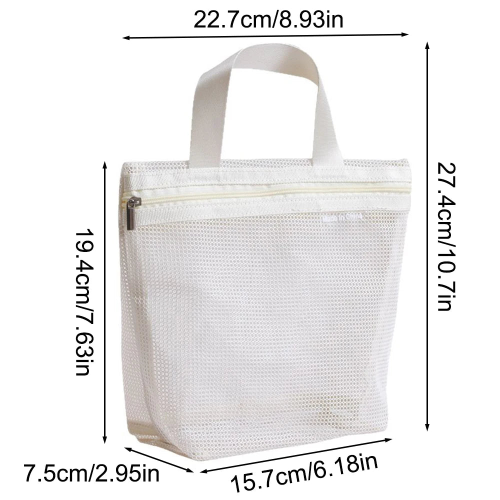 Portable Mesh Toiletry Makeup Bag