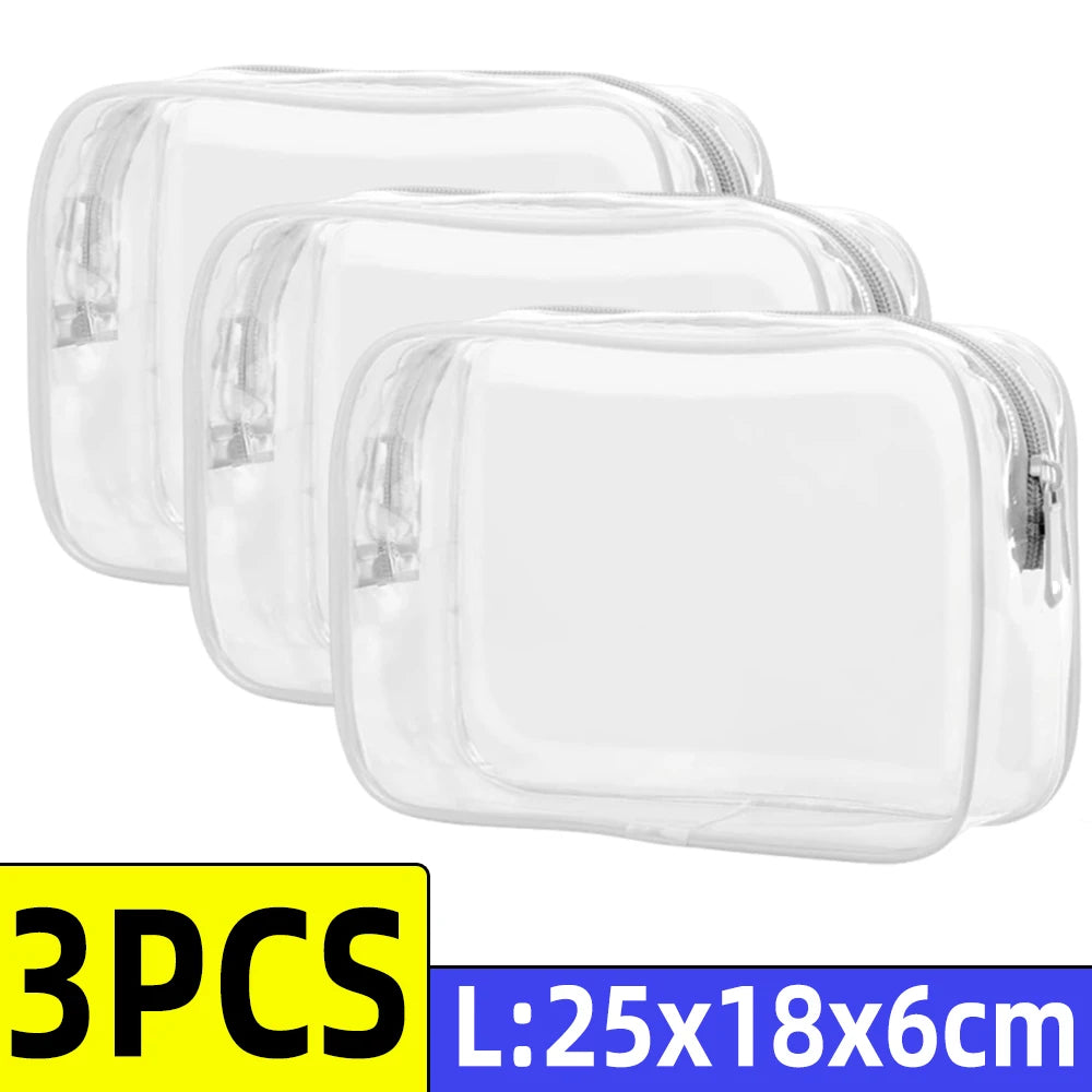 Clear White Travel Toiletry Bag
