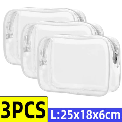 Clear White Travel Toiletry Bag