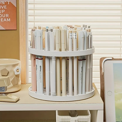 Rotating Multi-Functional Cosmetic Brush Storage Rack