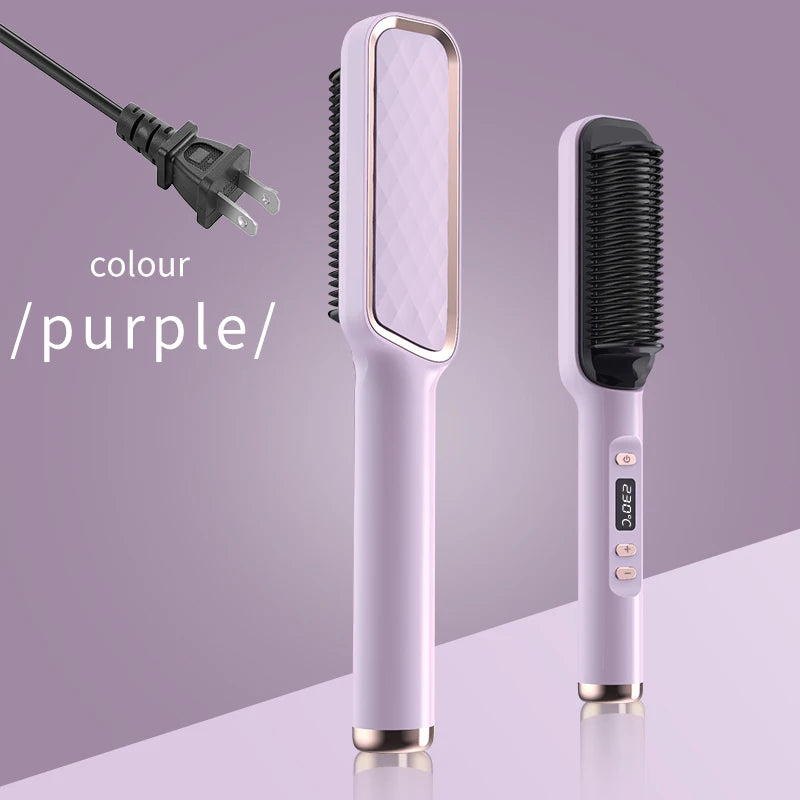 Electric Hot Comb Straightening Brush