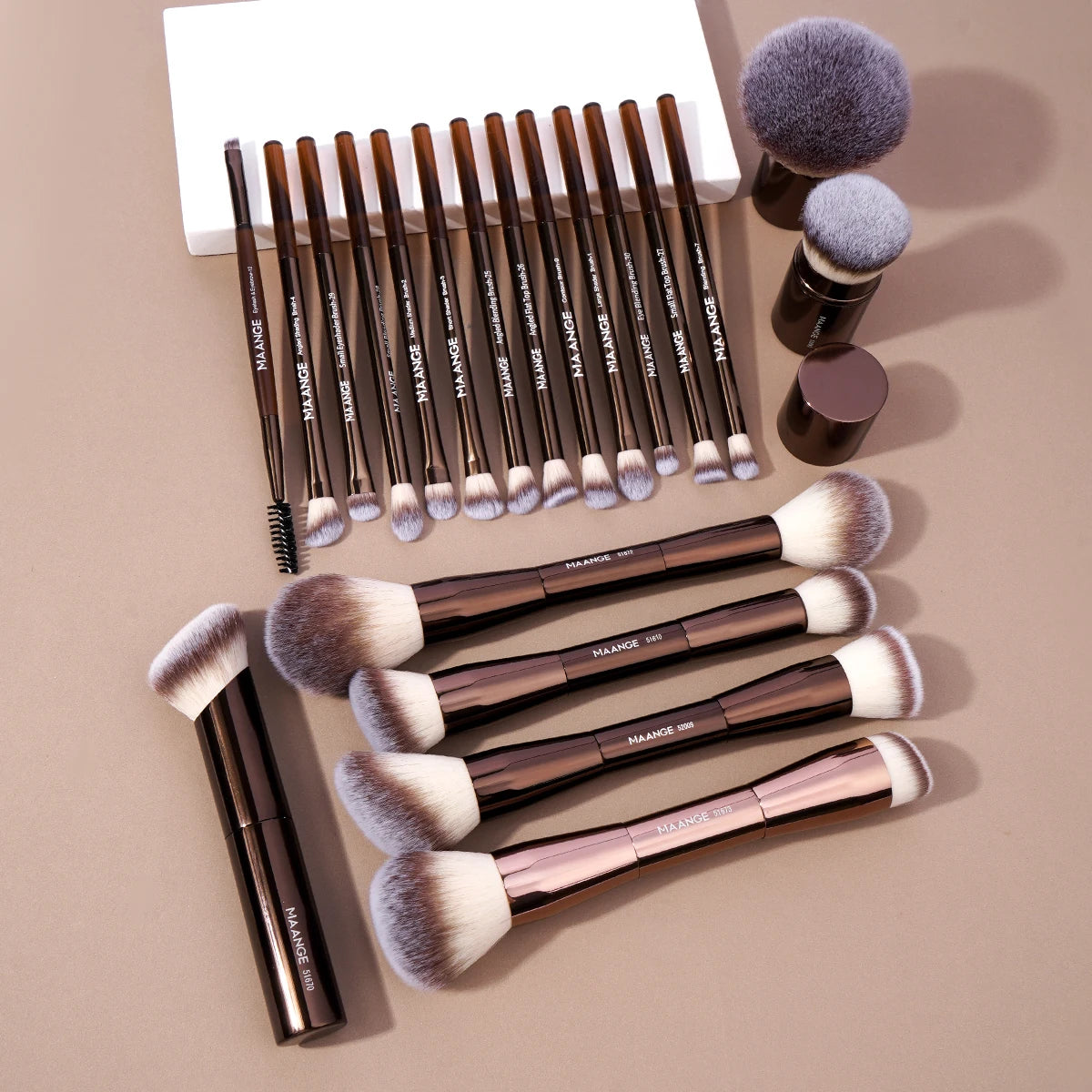 20-Piece Double-Ended Pro Makeup Brush Set