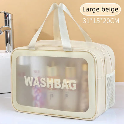 Double Transparent PU Makeup Bag