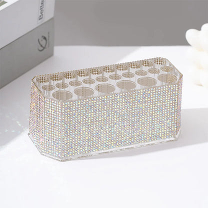 26-Hole Acrylic Nail Brush Organizer Stand