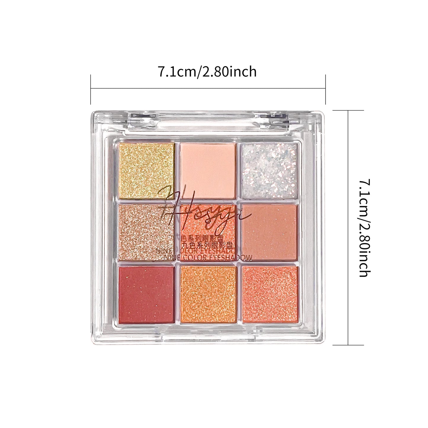 Nine-Color Matte and Glitter Eyeshadow Palette