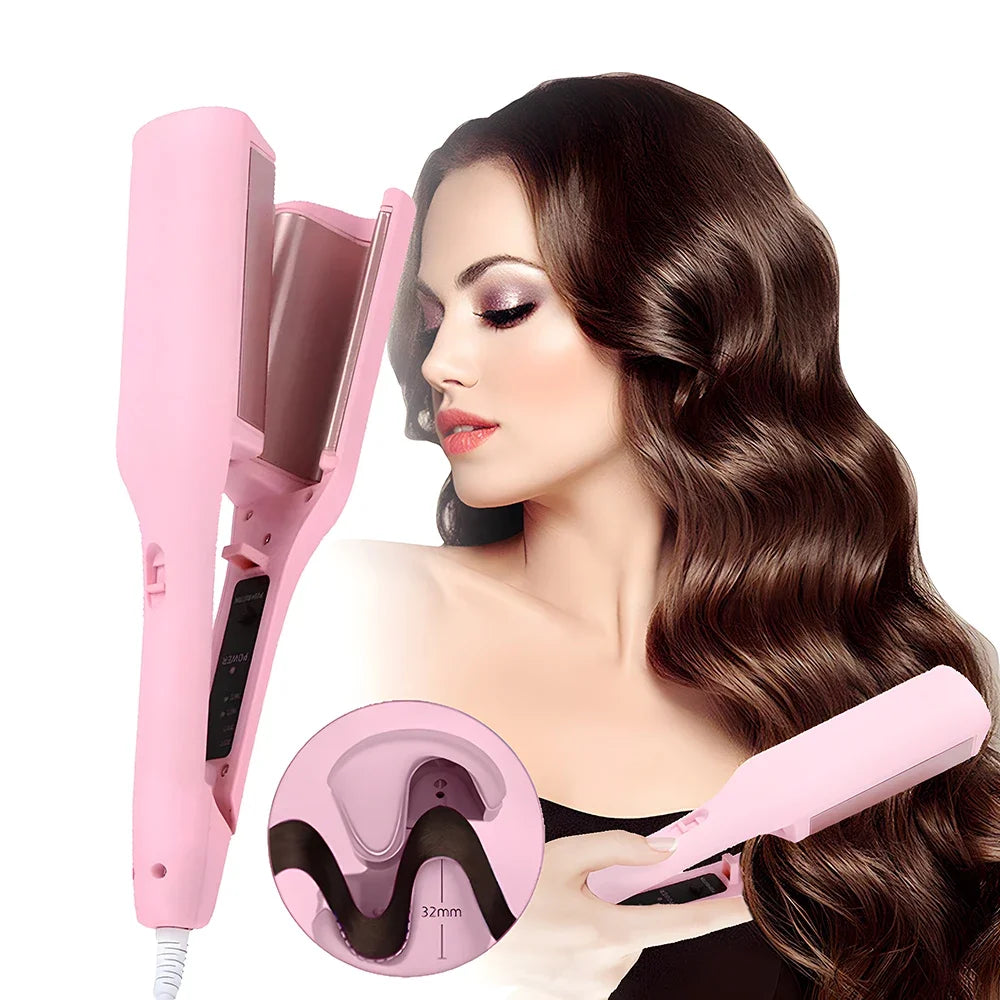 32mm Deep Wave Hair Curler with Adjustable Temperature