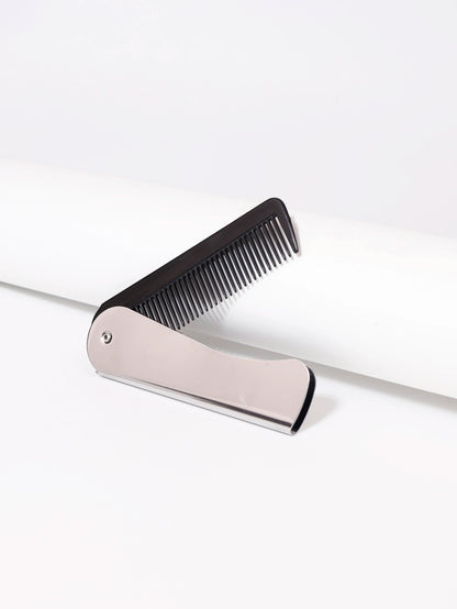 Stainless Steel Foldable Fine-Tooth Beard Comb
