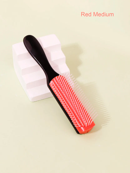 Detachable 9-Row Curly Hair Brush for Wet Detangling Massage