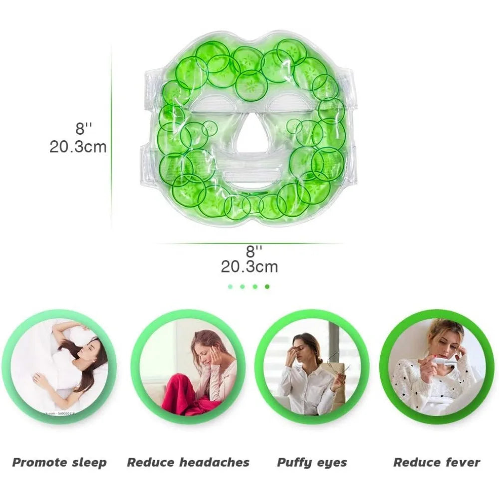 Reusable Hot Cold Face Gel Pack Wrap
