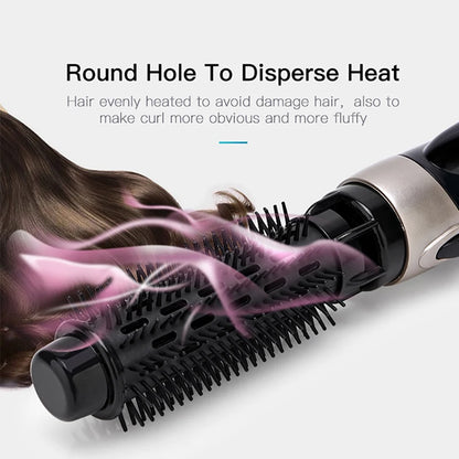 4-in-1 Rotating Ionic Hot Air Brush Hair Dryer Styler