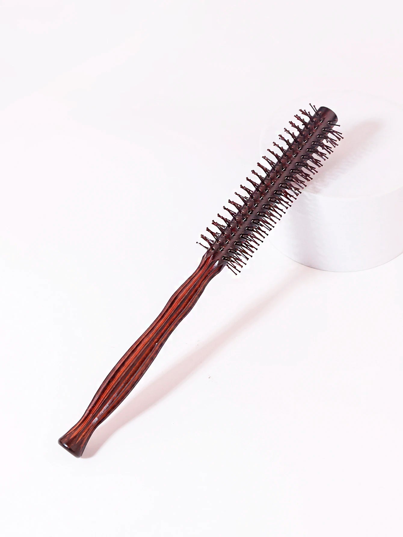 Wooden Anti-Static Diamond-Pattern Curling Comb