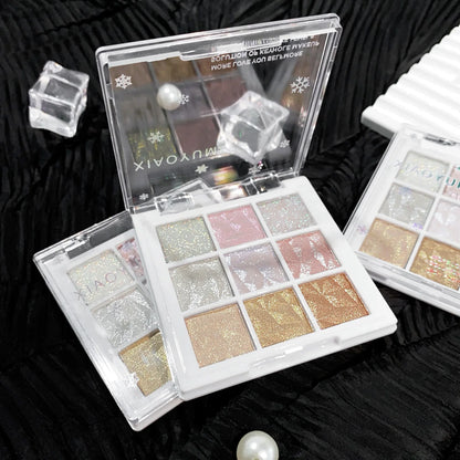 Christmas Snowflake Nine-Color Shimmer Eyeshadow Palette