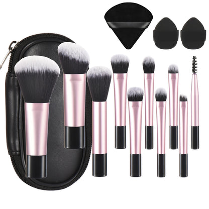 Mini Travel Makeup Brush and Puff Set