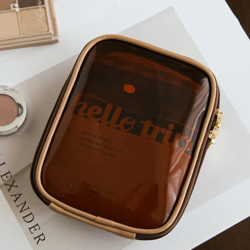 Mini Clear Preppy Makeup Organizer Bag