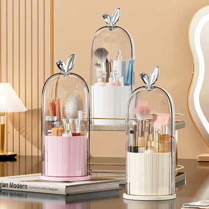 360° Rotating Dustproof Makeup Brush Holder