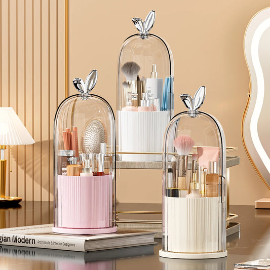 360° Rotating Dustproof Makeup Brush Holder