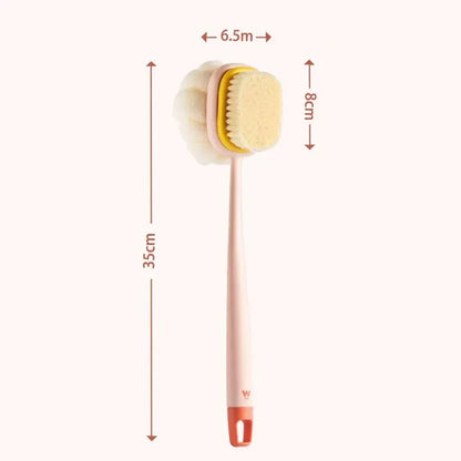Long-Handle Loofah Back Scrubber Brush