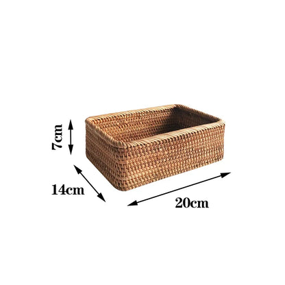 Handwoven Rattan Wicker Basket